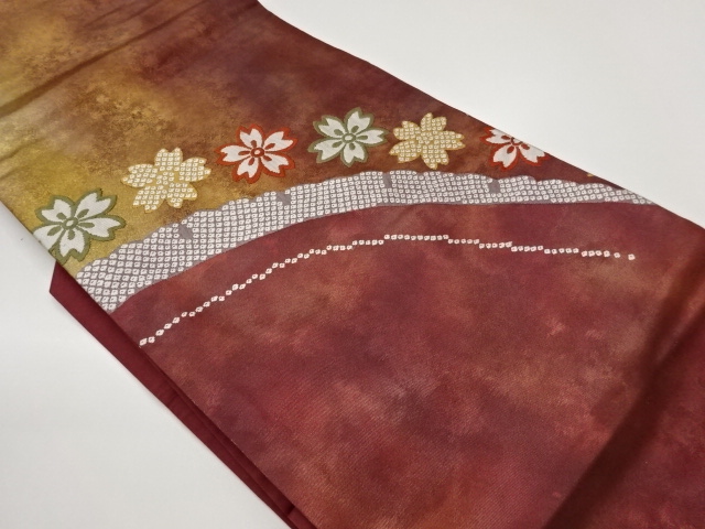 JAPANESE NAGOYA OBI / WOVEN SAKURA